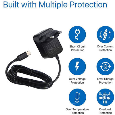 Adaptadores de energia USB C 12V 3A UE Transformador de comutação Universal Adaptador de energia 3A 12V Carregador de parede EU 2Pin