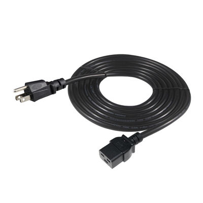 3 pin Sjt com cabo Sjtw Iec 320 C19 para Nema 5-15p 3Pin Lock Ac Extensão 5Ft 6Ft