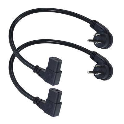 NEMA 5-15P 3Pin Plug Cordão de alimentação IEC com C13 ângulo reto