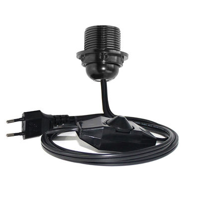 Preto 0,75 mm CEE7/16 Plug Eu Extension Power Cord E27 E 27 Socket de luz pendente com interruptor de dimmer