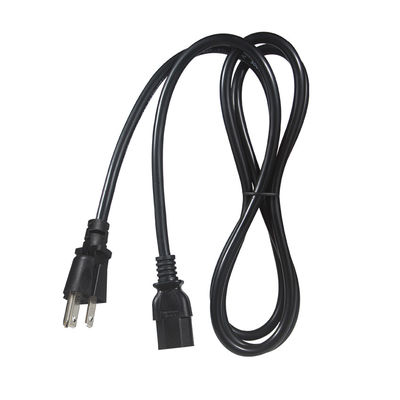 QIUCABLE Monitor Substituição de cabo de alimentação 12ft - Cabo de alimentação de computador para PC, NEMA 5-15P para conector IEC C13 SJT 18AWG (B09N3K9VJT)