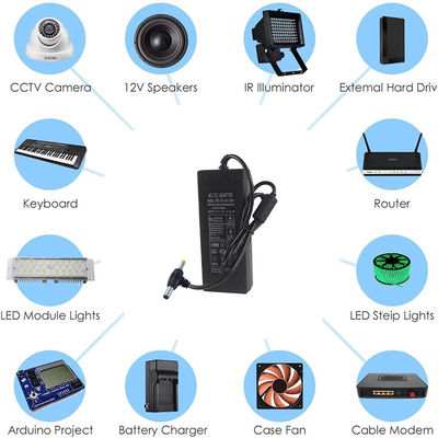 55X21mm 24V 2A Adaptador de comutação Dual ângulo DC Plug fonte de alimentação Estilo desktop