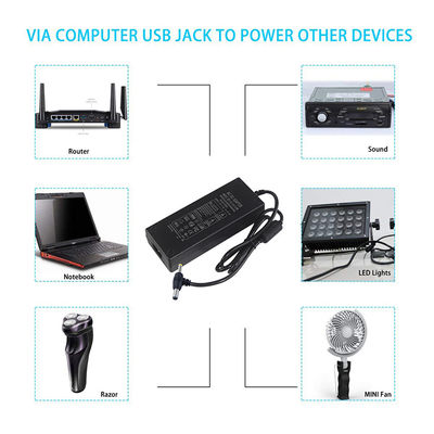 55X21mm 24V 2A Adaptador de comutação Dual ângulo DC Plug fonte de alimentação Estilo desktop