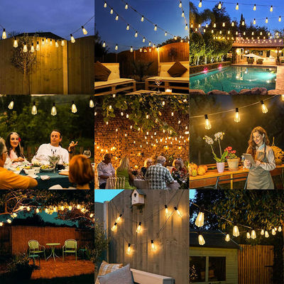 25FT 50FT 100FT G40 Globo LED Lâmpadas de cordão de cordão de lâmpada de pátio para festa de casamento ao ar livre