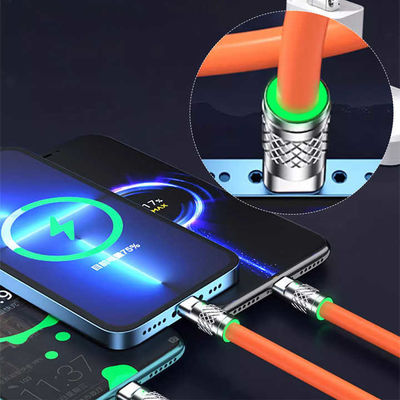 Cable de carregamento multi-dispositivo certificado CE com 3 portas de carregamento simultâneas e cabo trançado de nylon durável