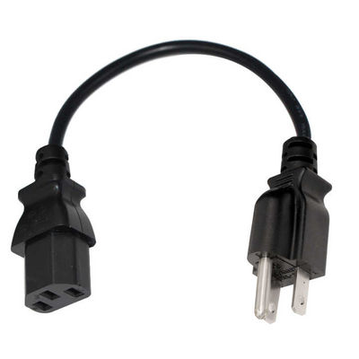 NEMA universal 5-15P a IEC C13 Cordão de alimentação 10A 250V UL Certificado para computadores/servidores/equipamento médico