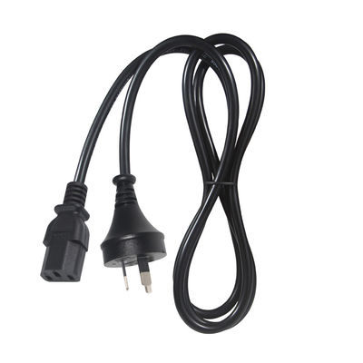 SAA Certified AU 2-Pin Plug to IEC C13 Power Cord, 250V 10A H05VV-F 3x0.75mm2 Cobre puro para PC/Servidor/Eletrodoméstico