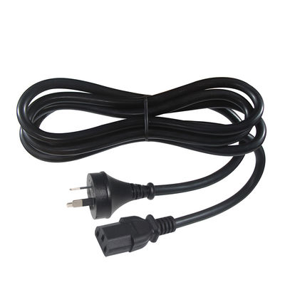 SAA Certified AU 2-Pin Plug to IEC C13 Power Cord, 250V 10A H05VV-F 3x0.75mm2 Cobre puro para PC/Servidor/Eletrodoméstico
