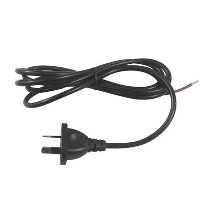SAA Certificado AU 2-Pin Plug to Stripped & Tinned Power Cord H03VV-F 2x0.75mm2 PVC Jacket Condutor de cobre nu para eletrodomésticos / uso industrial