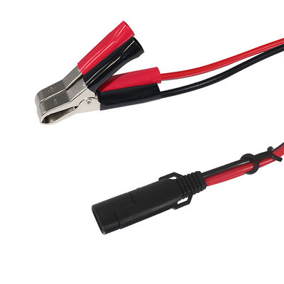 Cabo de bateria SAE para garra jacaré com fusível de 30A e interruptor liga/desliga