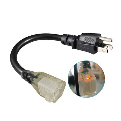 Função pesada 18AWG 1.2M cabo de extensão de energia, 3 pontas de conecção à tomada de tomada para eletrodomésticos / oficina