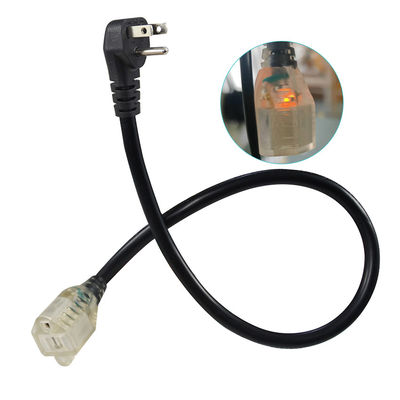 Função pesada 18AWG 1.2M cabo de extensão de energia, 3 pontas de conecção à tomada de tomada para eletrodomésticos / oficina