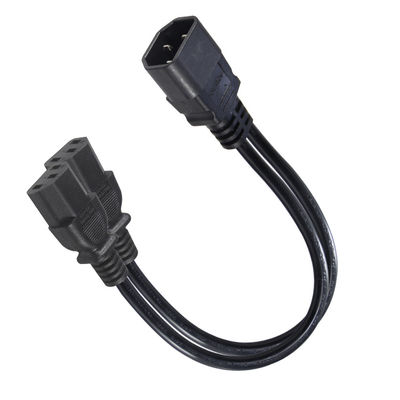 16AWG C14 a 2xC13 cabo de alimentação para servidor/equipamento industrial 300V 10A RoHS certificado 3 Prong Plug