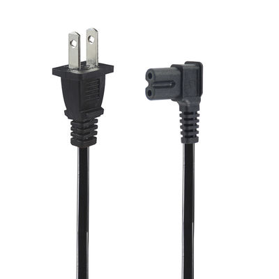 Cabo de alimentação de 2 pines para C7 para eletrônicos domésticos / de escritório com 125V 10A 1.5M