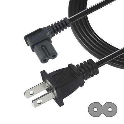 Cabo de alimentação de 2 pines para C7 para eletrônicos domésticos / de escritório com 125V 10A 1.5M