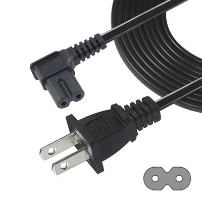 Cabo de alimentação de 2 pines para C7 para eletrônicos domésticos / de escritório com 125V 10A 1.5M