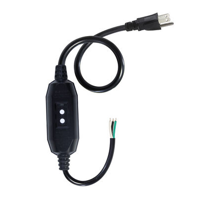 Cabos de alimentação de carga pesada de grau industrial 18AWG NEMA 5-15P com proteção RCD e terminações de fio nu para máquinas/aparelhos domésticos