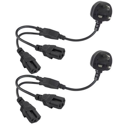 Reino Unido Plug Dual C15 Power Cord Industrial Grade 16A 250V 1.5M para uso em racks de servidores/data centers