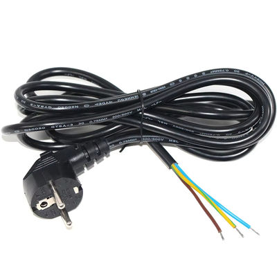Cabo de alimentação com plugue EU para fios abertos 10A 250V Cobre nu