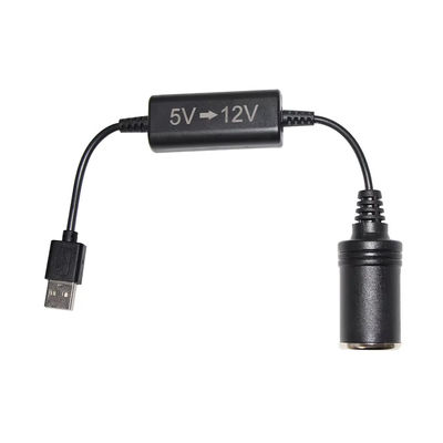 Cabo Adaptador USB para Carro de 5V a 12V com Tomada de Isqueiro