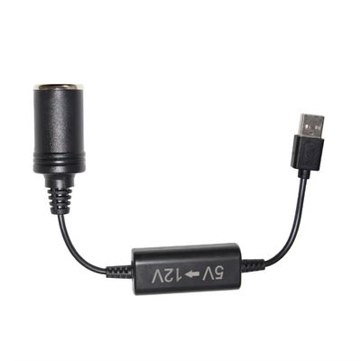 5V a 12V USB Car Adapter Cable Step Up Converter Cable com tomada do isqueiro de cigarro, para telefone GPS Dash Cam, 24W de carregamento seguro