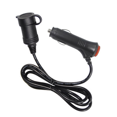 12V/24V Corda de extensão do isqueiro de cigarros para carros com portas USB duplas para dispositivos de carregamento de caminhões RV 10A 3Meter CE Certificado