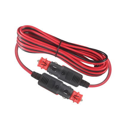 Dual macho 12V/24V cabo de extensão do isqueiro de cigarro pesado para carro, RV, uso ao ar livre - 3FT/5FT impermeável universal