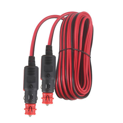 Dual macho 12V/24V cabo de extensão do isqueiro de cigarro pesado para carro, RV, uso ao ar livre - 3FT/5FT impermeável universal
