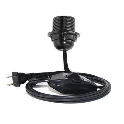 Cable de adaptador de tomada resistente à chama durável com tomada de lâmpada E26 e interruptor de atenuação em linha, NEMA 1-15P para conversor E26