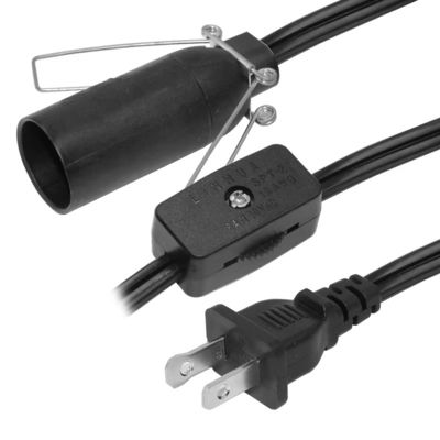Conversor de porta-lâmpadas NEMA1-15P E14 à prova d'água com cabo de comutação para fiação de lâmpadas interiores 250V 15A