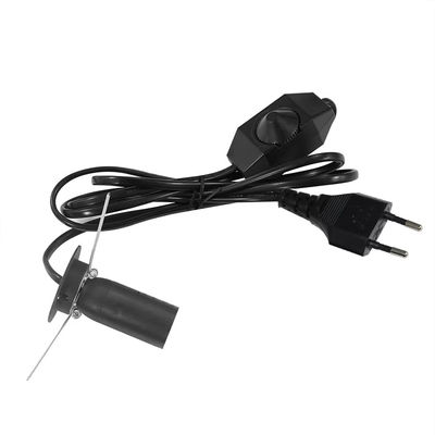 Cable de suportador de lâmpada E14 Premium UE com interruptor de dimmer ajustável para luminárias de tecto AC 250V 5A