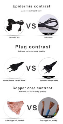 Cable EU Plug to E26 Bulb Holder Cable com 303 Switch para Lampas de Mesa Lampas de Tecto 250V 4A