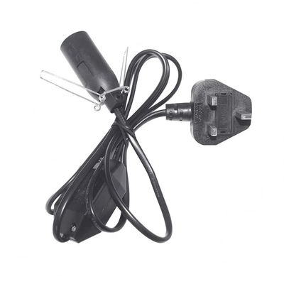 Reino Unido Plug E14 Bulb Holder Adapter Cable With Adjustable Dimmer Switch & CE Certification - BS1363 Acessórios de Iluminação de Segurança Padrão