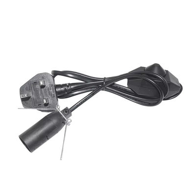 Reino Unido Plug E14 Bulb Holder Adapter Cable With Adjustable Dimmer Switch & CE Certification - BS1363 Acessórios de Iluminação de Segurança Padrão