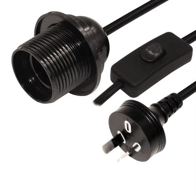 E26 resistente à água Porta-lâmpadas Cabo de alimentação AU Plug com 303 Switch para iluminação interior/exterior 250V 10A