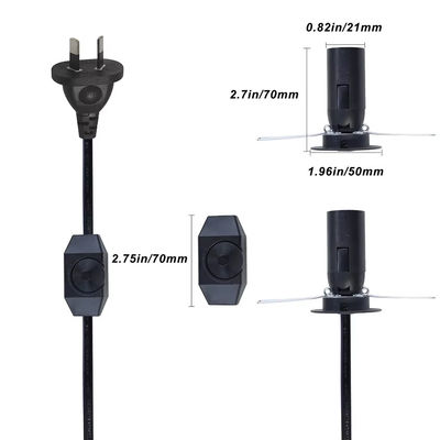 Portador de lâmpada E14 giratório ajustável com interruptor AU Plug & Dimmer para iluminação doméstica / de escritório, 110-250V IP20 (certificado CE)