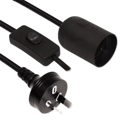 Conversor de Tomada AU para Soquete de Lâmpada E27 com Interruptor 303 250V 10A