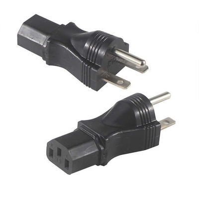 Grade industrial NEMA 5-15P a IEC 320 C13 Plug de adaptador de alimentação para rack de servidor/data center com 125V 15A de alta corrente e caixa à prova de fogo (compatível com a norma UL)