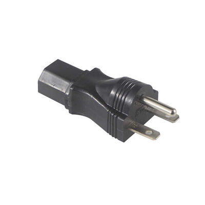 Grade industrial NEMA 5-15P a IEC 320 C13 Plug de adaptador de alimentação para rack de servidor/data center com 125V 15A de alta corrente e caixa à prova de fogo (compatível com a norma UL)