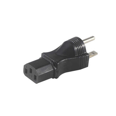 Grade industrial NEMA 5-15P a IEC 320 C13 Plug de adaptador de alimentação para rack de servidor/data center com 125V 15A de alta corrente e caixa à prova de fogo (compatível com a norma UL)