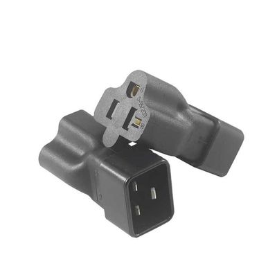 NEMA 5-15R para IEC 320 C20 Adaptador de conector de conversor para centro de dados / uso industrial, conector de energia durável de 250V 15A