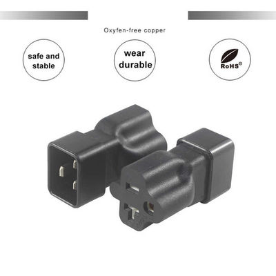 NEMA 5-15R para IEC 320 C20 Adaptador de conector de conversor para centro de dados / uso industrial, conector de energia durável de 250V 15A