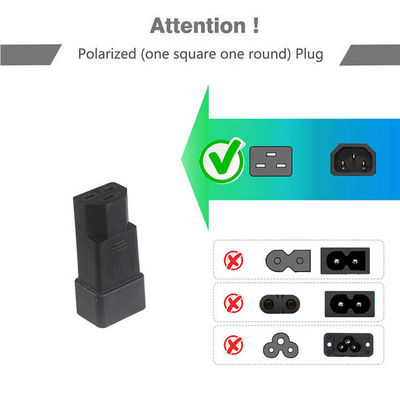 Entrada de energia Empilhadeira de adaptador de energia certificada CE para equipamentos industriais/dispositivos médicos com conector C13 a C20 de 100-240 V AC