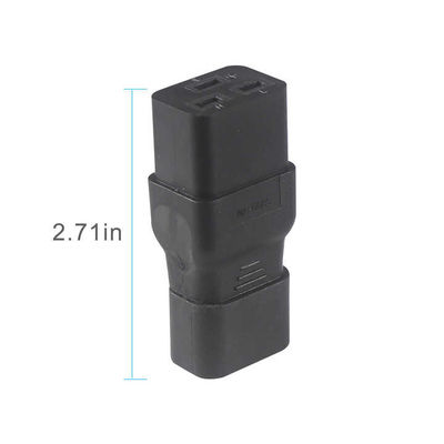 Adaptador de tomada de energia C19 a C20 de 3 pontas para centros de dados/racks de servidores, de grau industrial, 15A 250V, certificado CE, projeto à prova d'água