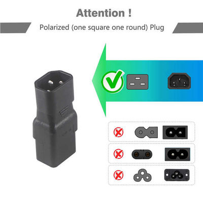 Adaptador de tomada de energia C19 a C20 de 3 pontas para centros de dados/racks de servidores, de grau industrial, 15A 250V, certificado CE, projeto à prova d'água