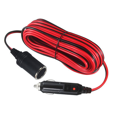 Limpador de cigarro de carro de macho a mulher Socket Limpador de cigarro Adaptador de cabo 1.2M SPT-2 16AWG 12V para alimentação do veículo