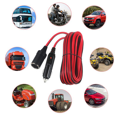 Limpador de cigarro de carro de macho a mulher Socket Limpador de cigarro Adaptador de cabo 1.2M SPT-2 16AWG 12V para alimentação do veículo