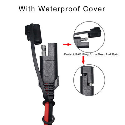 Painel de conector à prova de intempéries SAE para SAE Montar cabo 16AWG para gerador solar Socket Sidewall Port Battery Charger
