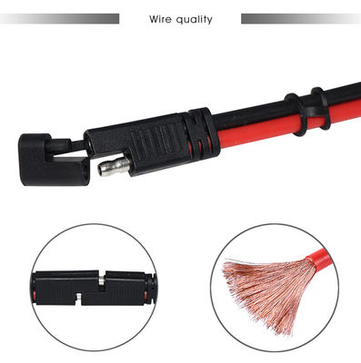 Painel de conector à prova de intempéries SAE para SAE Montar cabo 16AWG para gerador solar Socket Sidewall Port Battery Charger
