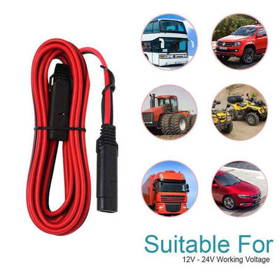 Painel de conector à prova de intempéries SAE para SAE Montar cabo 16AWG para gerador solar Socket Sidewall Port Battery Charger